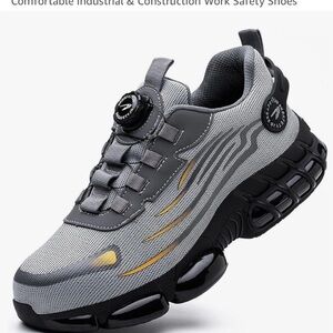 Lightweight Gray and Black Men’s Athletic Work Safety Shoe CN43 Mens 9.5-10